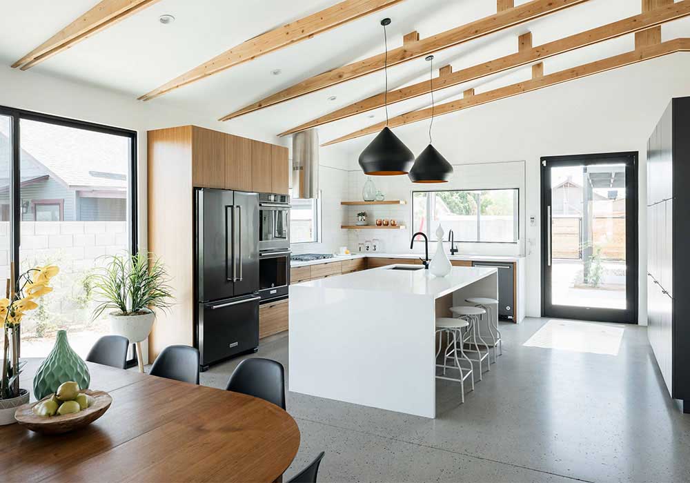 White Walnut Modern Kitchen Cabinet