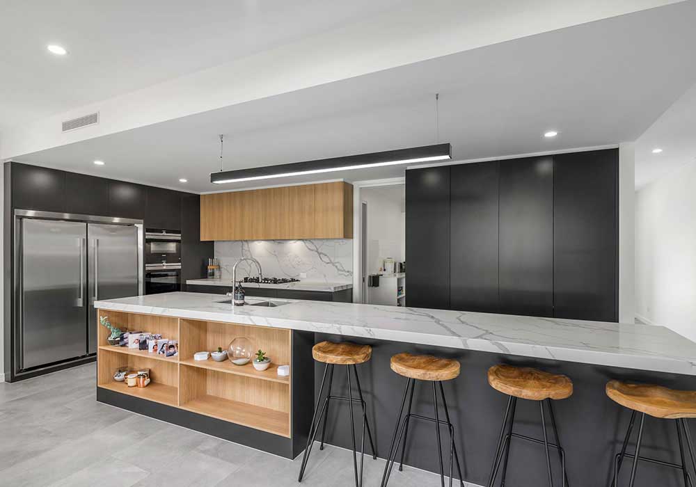 Black Hampton Modern Kitchen Cabinet