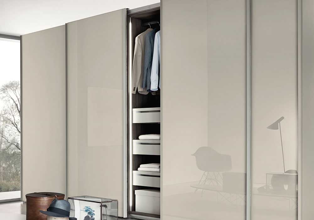 Entryway Tall Coat Wardrobe Sliding Door Closet