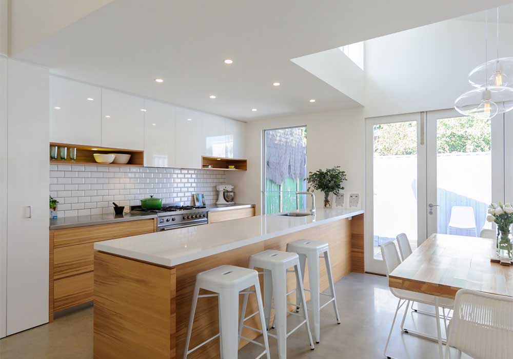 White Rustic Modern Kitchen Cabinet