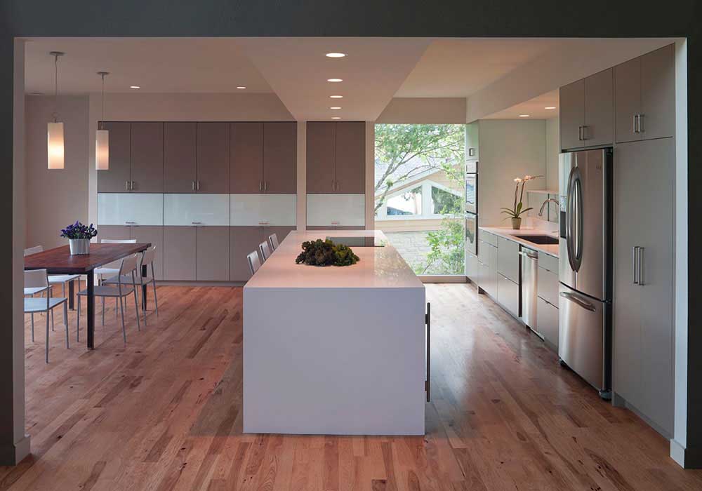 Dark Grey Walnut Modern Kitchen Cabinet