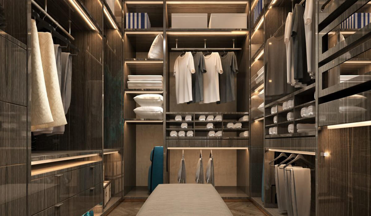 L Shaped Walk In Closet For Small Room - BHdecors